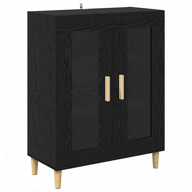 vidaXL Servírovací skříň Černý dub 69,5 x 34 x 90 cm Kompozitní dřevo
