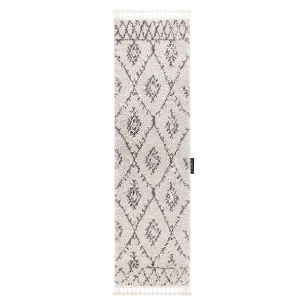 Běhoun Berber Fez cream, 80x250, bílá, ložnice, Dywany Łuszczów