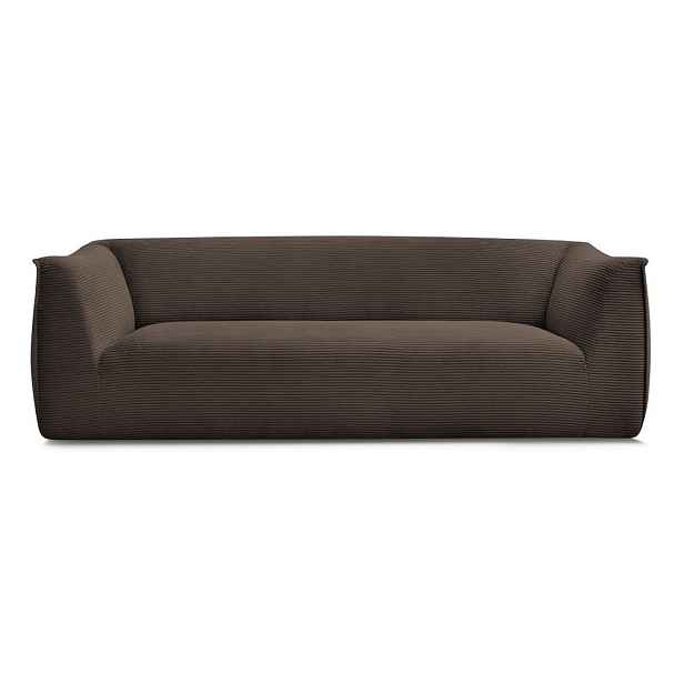 Hnědá manšestrová pohovka 242 cm Giorgia – Bobochic Paris