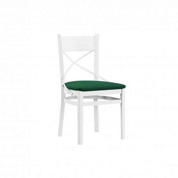 Jídelní židle X - bílé nohy Zelená