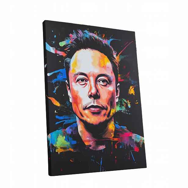 Obraz na plátně Portrét Elon Musk v obývacím pokoji Elona Muska dárek 60x80