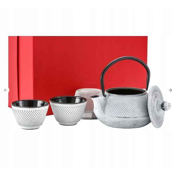 Konvice z litiny 600 ml s konvičkou 2 šálky 120 ml Komplet