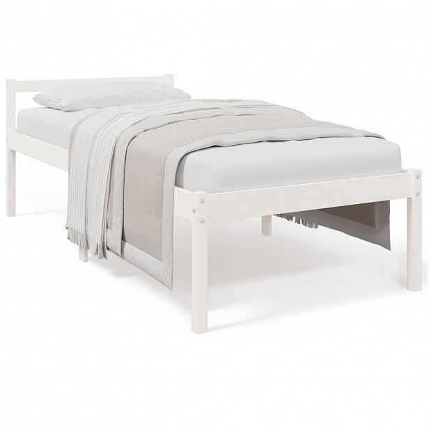 vidaXL Postel pro seniory bílá 75x190 cm Small Single masivní borovice