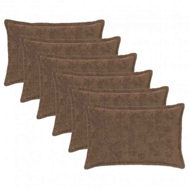 vidaXL Povlak na polštář 6 ks HOUTEN Světle hnědá 50 x 75 cm