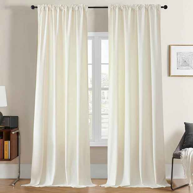 2x sametové záclony do obývacího pokoje 245 x 132 cm, termické zatemňovací