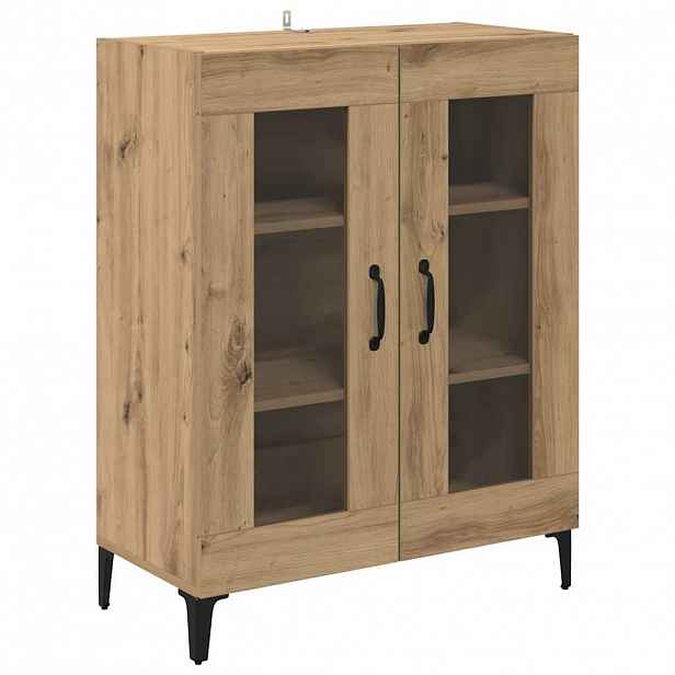 vidaXL Servírovací skříň Artisanový dub 69,5 x 34 x 90 cm