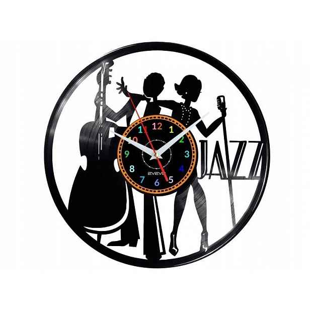 Jazz Dekorativní Nástěnné Hodiny Moderní Vinylová Deska Jako Dárek E