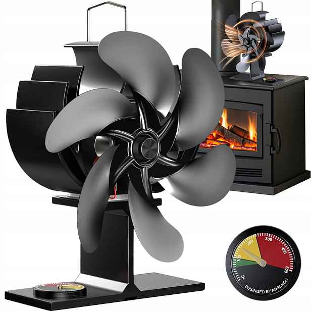 Krbový Ventilátor, Termoelektrický Ventilátor Napájený Teplem Do Krbu