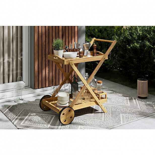 Ambia Garden ZAHRADNÍ SERVÍROVACÍ VOZÍK, barvy akácie, 85/90/53 cm