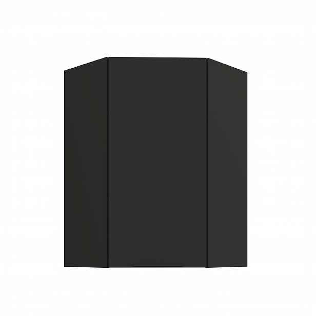Horní rohová skříňka Aria 60x60 GN-90 1F (45°) Barva korpusu: Černá, Barva dvířek: BL - Black AFM