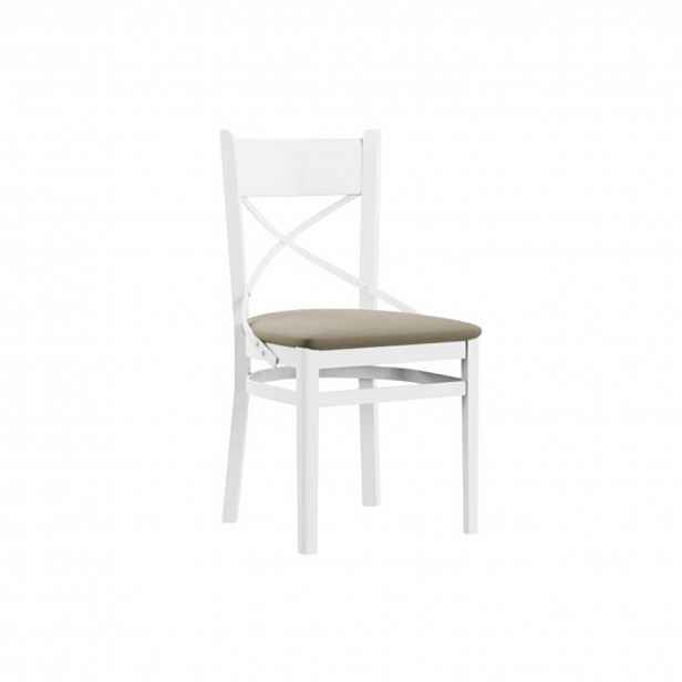 Jídelní židle X - bílé nohy Béžová