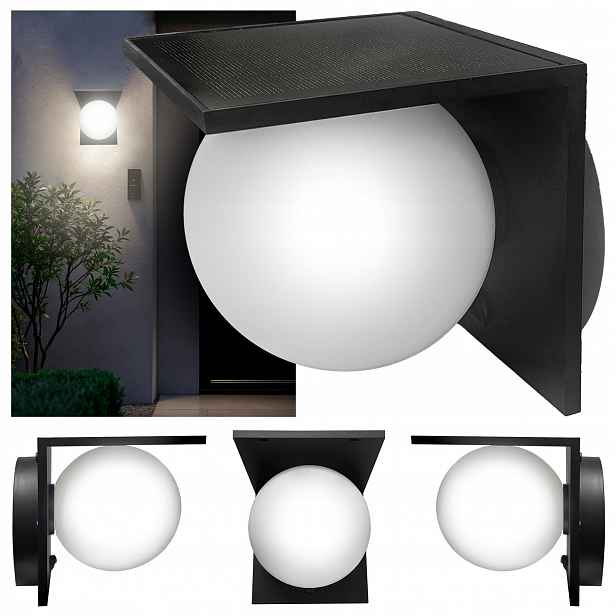 Solární Zahradní Lampa Led Fasádní Světlo S Čidlem Soumraku Premium
