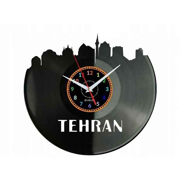 Teheran Dárek Originální dekorace do domu Hodiny z vinylové desky