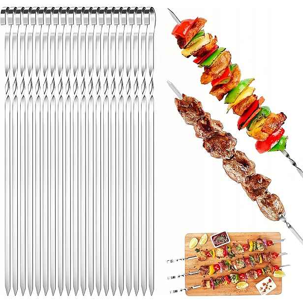 18X Grilovací Jehly Na Špízy 2 MM 60 cm