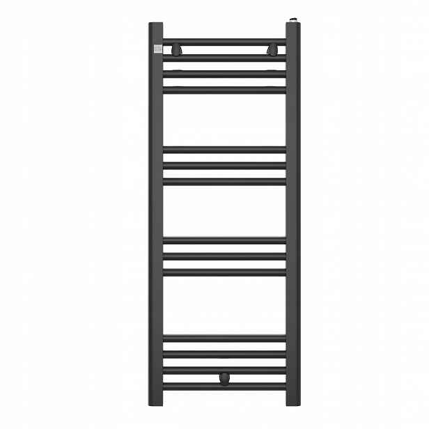 Koupelnový Radiátorový Radiátor 100/40 cm Černý Žebříkový Moderní Puerto