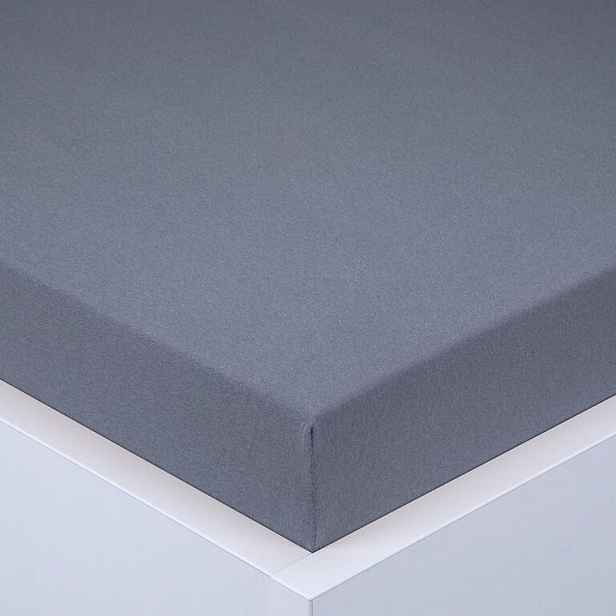 Napínací prostěradlo jersey EXCLUSIVE antracit sada 2 ks 90 x 200 cm