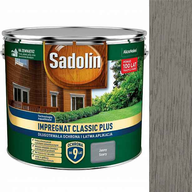 Sadolin Classic Plus Vodní Impregnát 9 L Světle Šedý