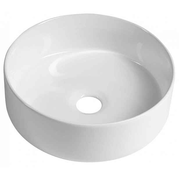 Sapho - Umývátko na desku Mimis, průměr 30 cm, bez přepadu, bez otvoru pro baterii, bílá AR489