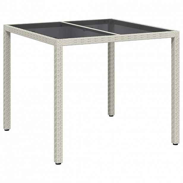 vidaXL Zahradní stůl Bílá 90 x 90 x 75 cm polyratan