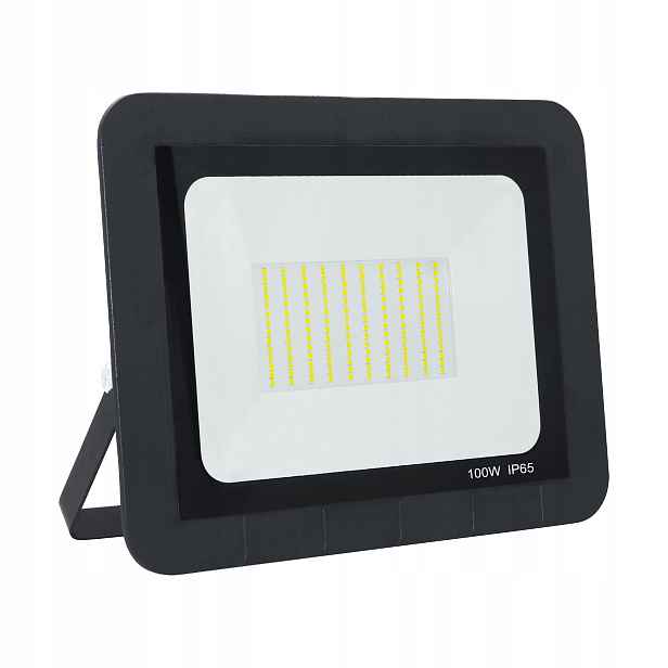 Polux Led reflektor Smd 100W 8200lm IP65 6500K Černý Hliníkový