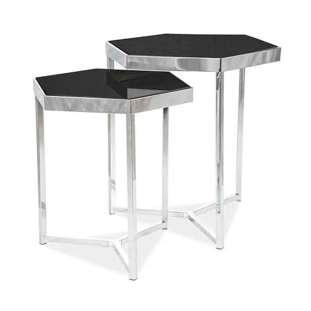 Casarredo Konferenční stolky MILOS černá/chróm