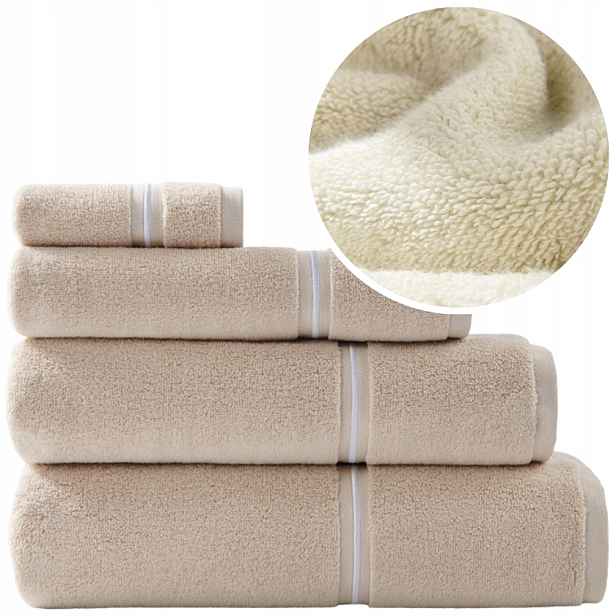 Elegantní Ručník 100% Bavlna 70x140 Libre Béžová+bílá Biza