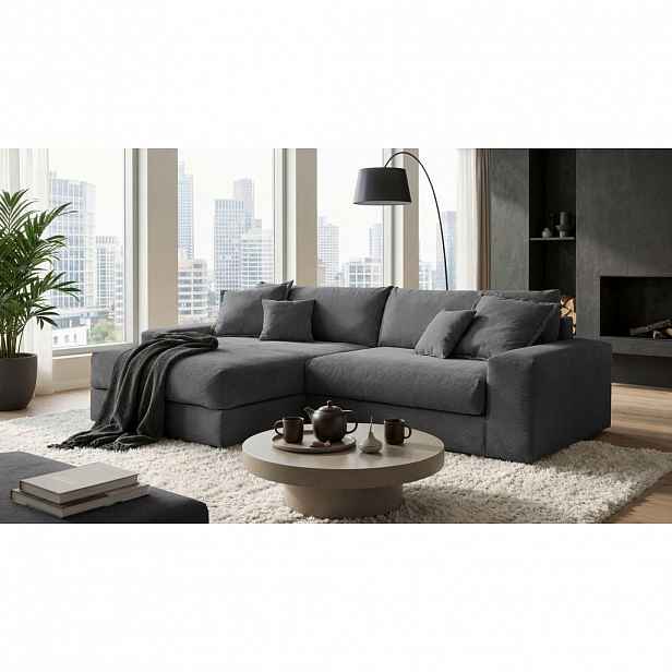 Livetastic ROHOVÁ ROZKLÁDACÍ POHOVKA, textil, antracitová