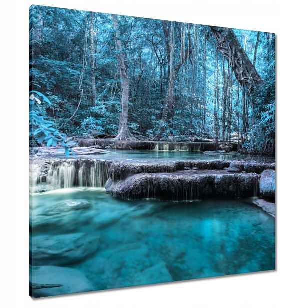 Obrazy 80x80 Erawan Modrý vodopád