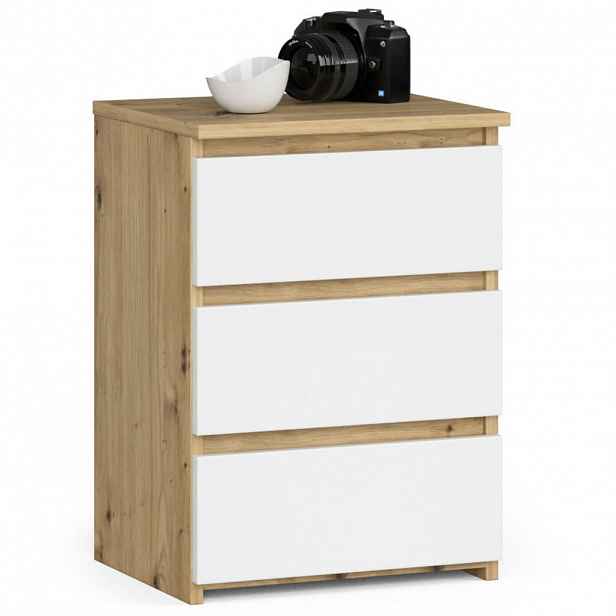 RAUMHIRSCH FURNITURE KOMODA dub Artisan, bílá 57/40/35