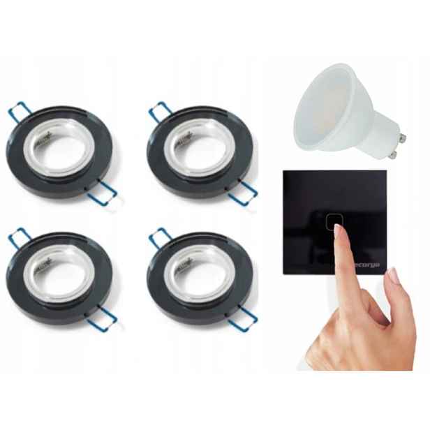 Sada světel Halogen Led 4x žárovky Vypínač