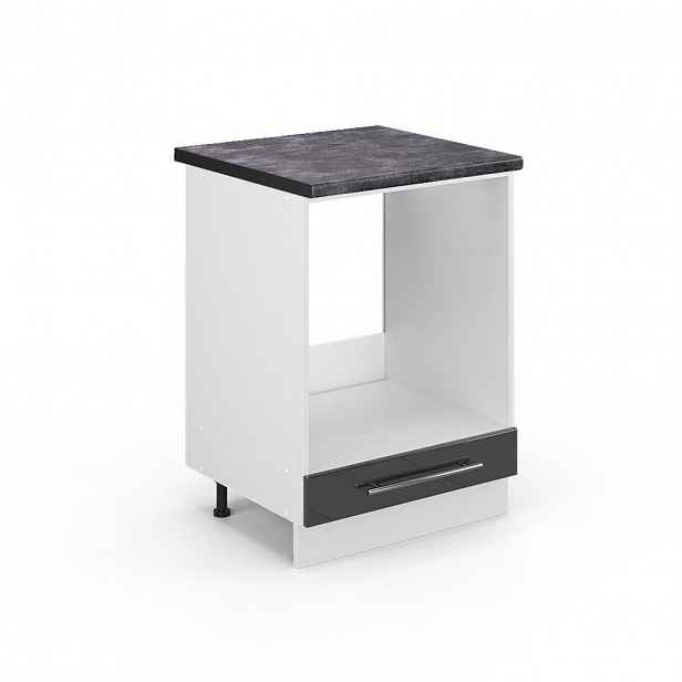 Vicco SKŘÍŇKA NA VESTAVĚNOU TROUBU Fame-Line Antracitový vysoký lesk 60 cm , PD Antracit