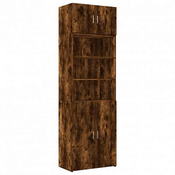 vidaXL Úzká úložná kouřový dub 70x42,5x225 cm kompozitní dřevo