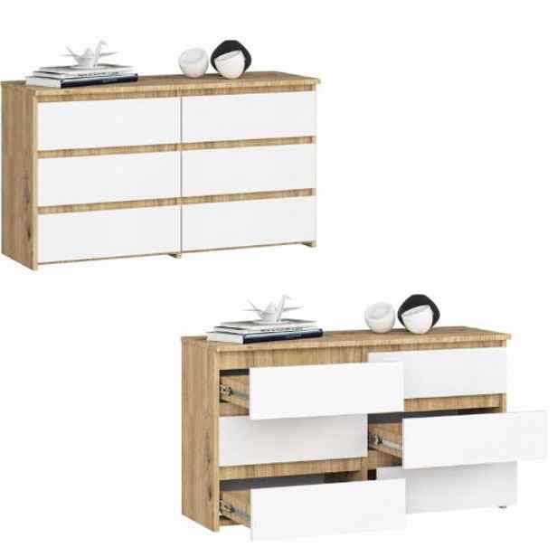Komoda skříňka CL100 6 zásuvek artisan-bílá Akd