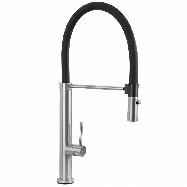 Kuchyňská baterie Flexibilní stříbrná Rea Viera 50 cm s nástřikovým držákem