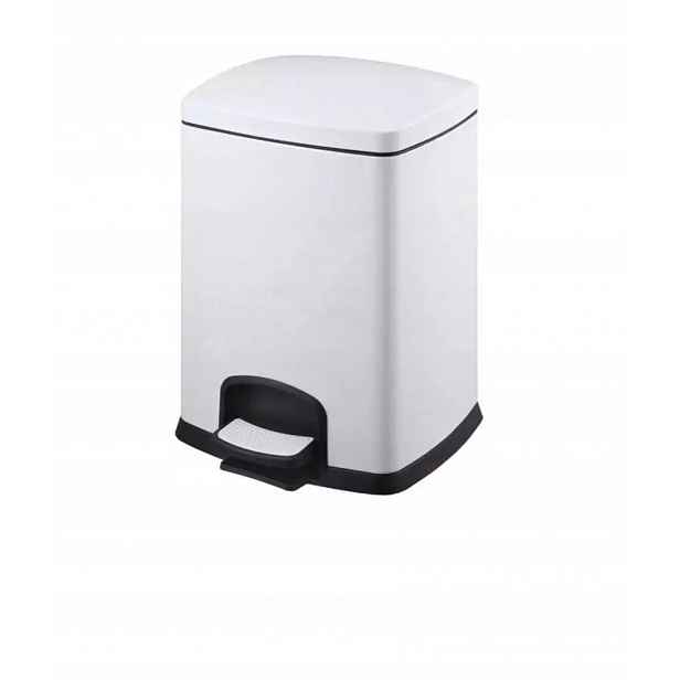 Pedálový koš Stella Premium obdélníkový 20 L, soft close bílý