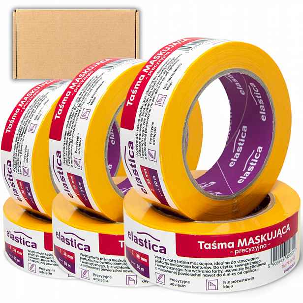 32 x Maskovací Malířská Páska 38 mm x 50 m Pro Odstřihování Barev Přesná El