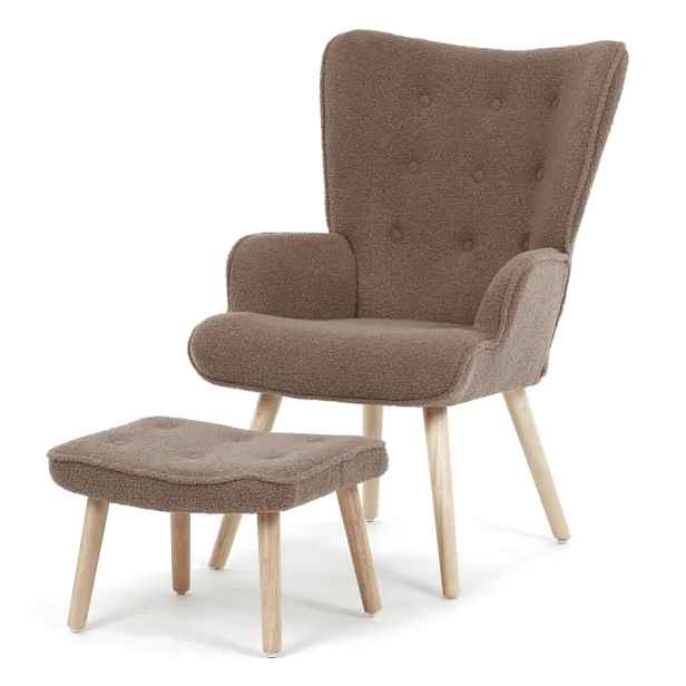 Autronic Relaxační křeslo AK-319 BR2 s podnožkou - hnědá