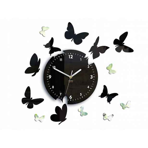 Nástěnné hodiny ModernClock Motýli 14 Motýlů Diy