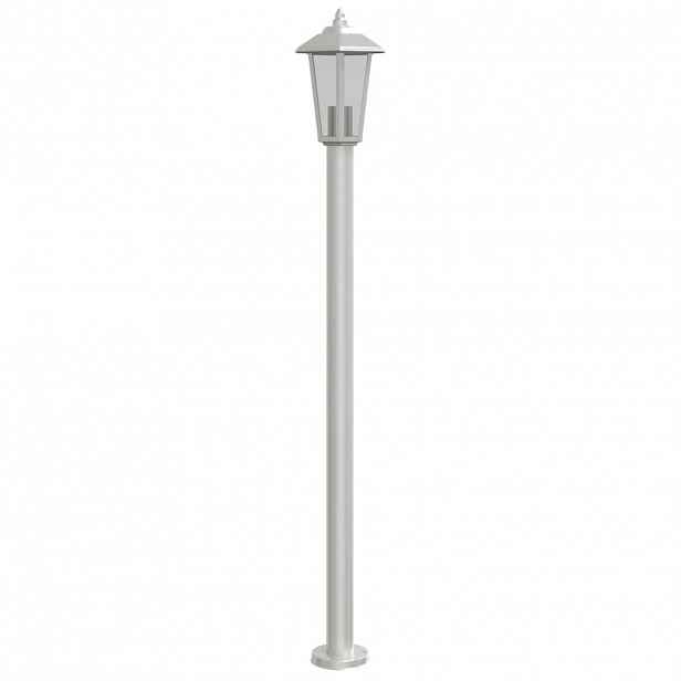 vidaXL Venkovní stojací lampa stříbrná 120 cm nerezová ocel