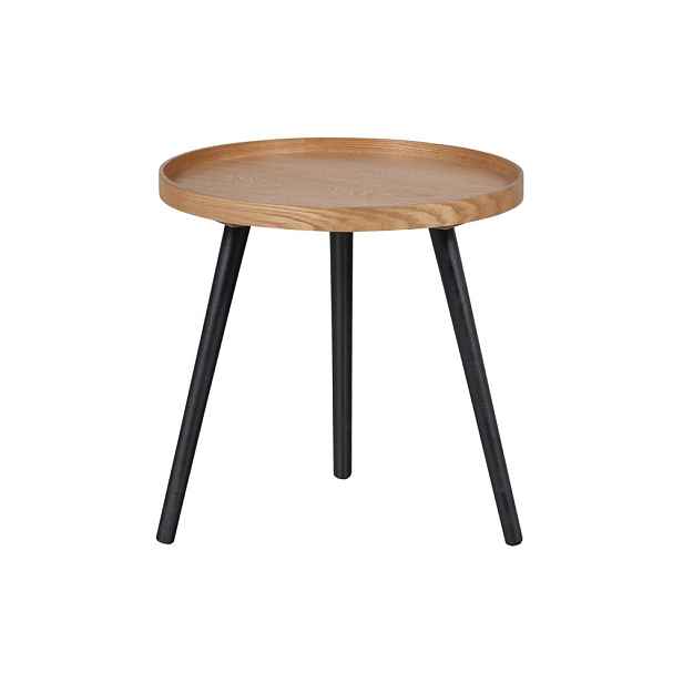Odkládací stolek s deskou v jasanovém dekoru WOOOD Mesa, ø 45 cm