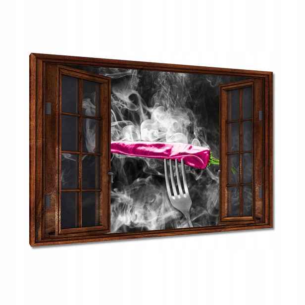 Obrazy 90x60 Růžová paprika Vidlička