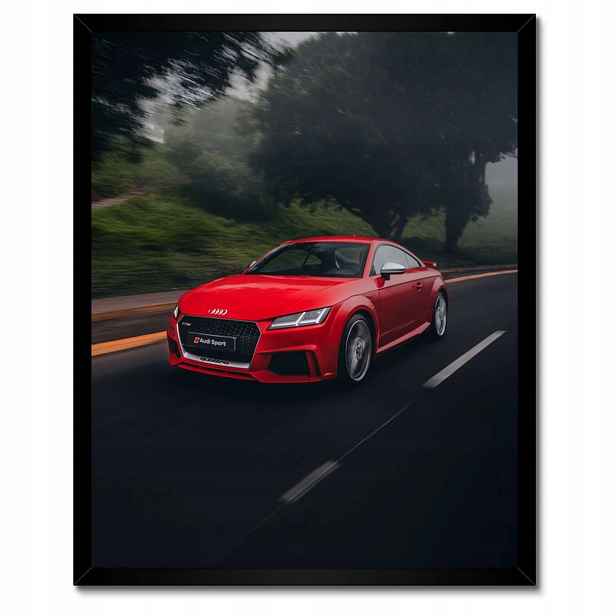 Plakáty v rámu 40x50 Červené Audi Auto