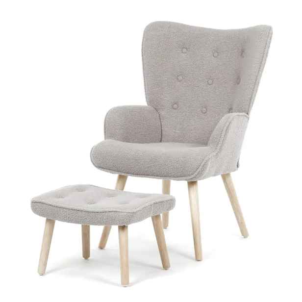 Autronic Relaxační křeslo AK-319 GREY2 s podnožkou - šedá
