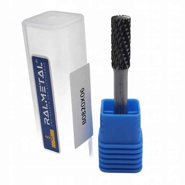 Fréza Vhm Rotační válcový čelní pilník D8 x 20 x 6D x 65 mm 60 Hrc