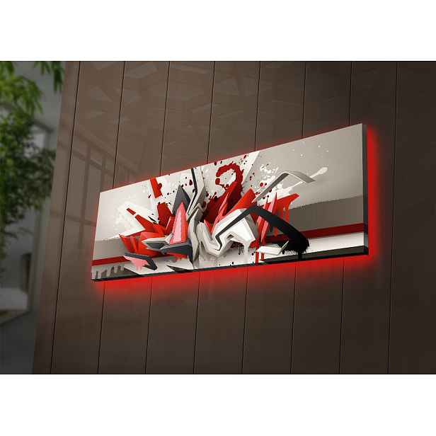 Hanah Home Obraz s led osvětlením Graffiti 90x30 cm