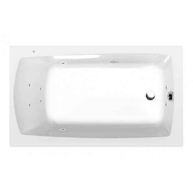Masážní vana Polysan Lily 120x70 cm Active Hydro akrylát levá i pravá 25111.1010