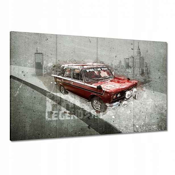 Obrazy 120x80 Červený Velký Fiat 125p