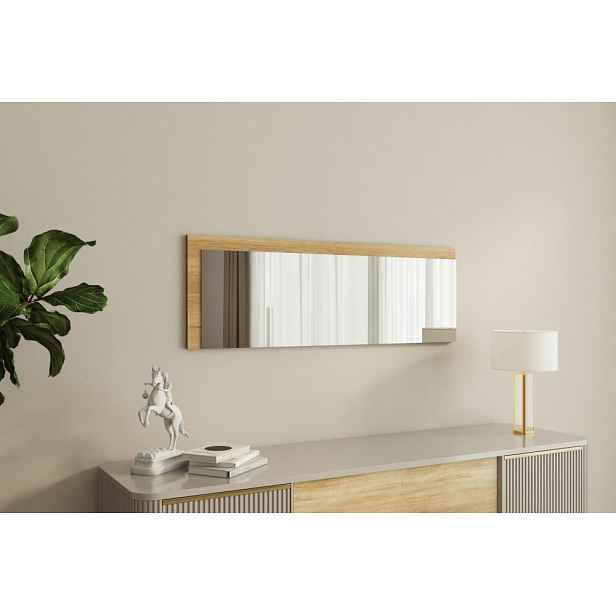 Zrcadlo Lariya - White, Natural