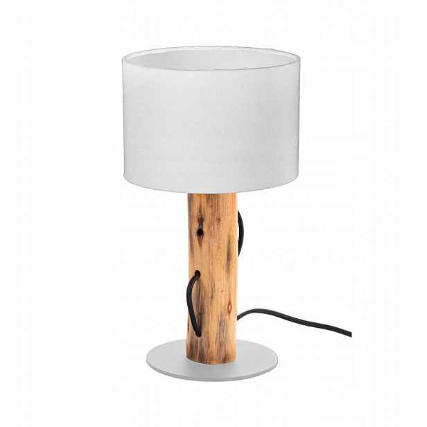 Bílá stolní lampa Norin s měkkým světlem do pracovny Globo
