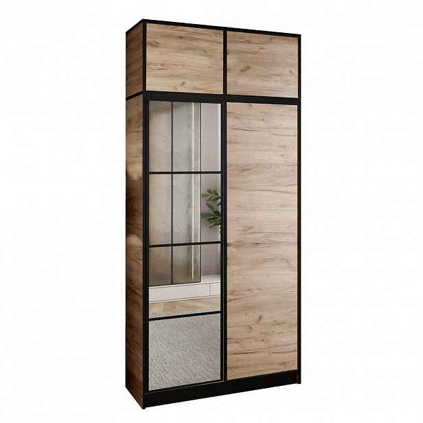 Kier Furniture ŠATNÍ SKŘÍŇ EDEN s nástavbou 2D Dub Craft